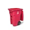 Toter 64 Gal. Red Hazardous Waste Trash Can with Wheels and Lid Lock RMN64 - alternate 6